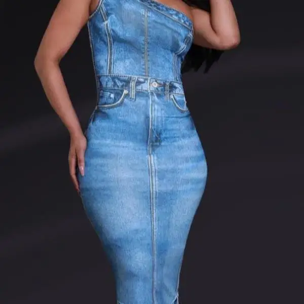 Женский повседневный спортивный костюм с эффектом денима, на одно плечо, облегающий, с принтом, футболка или брюки, осенняя одежда
Женский повседневный спортивный костюм с эффектом денима, на одно плечо, облегающий, с принтом, футболка или брюки, осенняя одежда