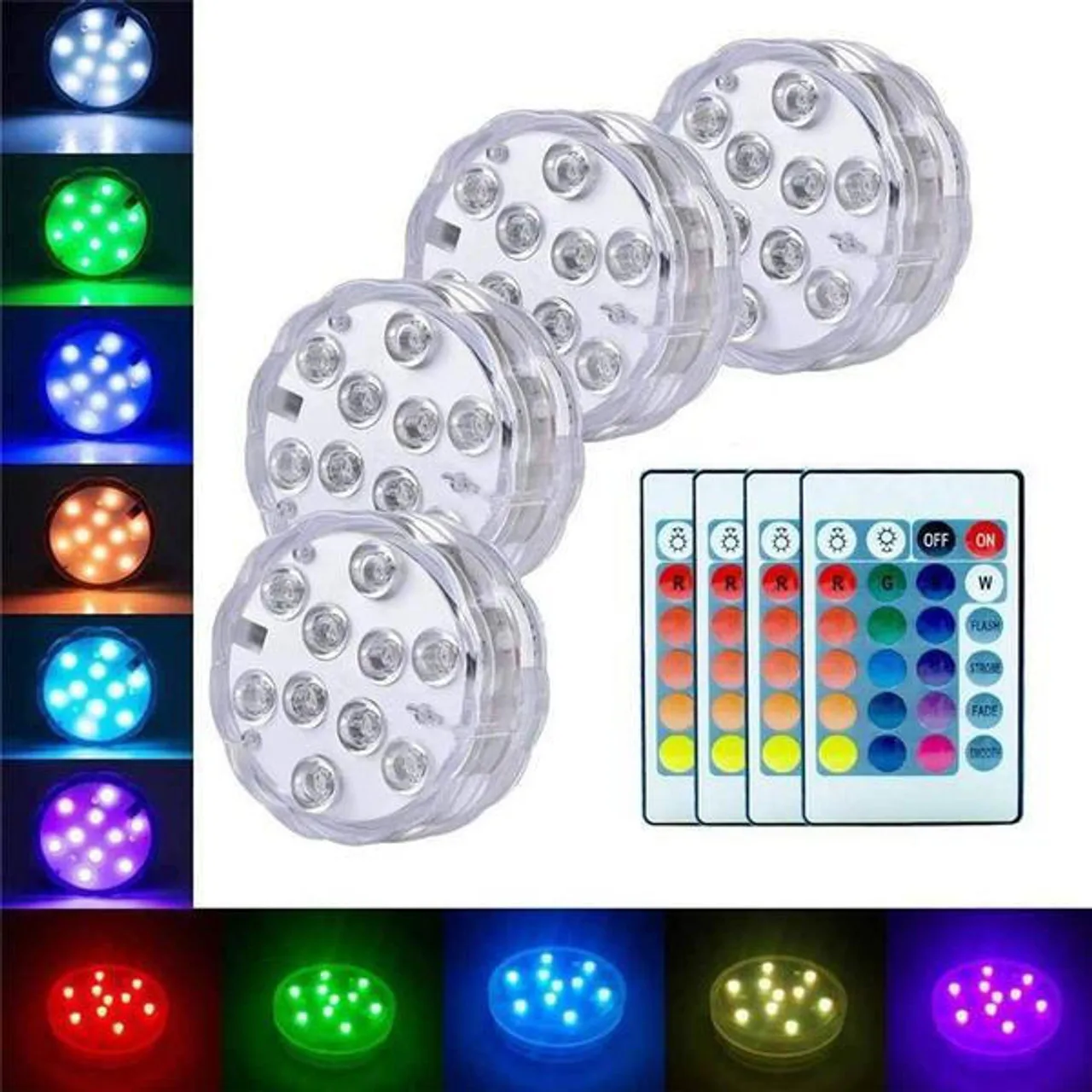 Customizable Underwater Lights LED Diving Lights (4 Sets)
Customizable Underwater Lights LED Diving Lights (4 Sets)