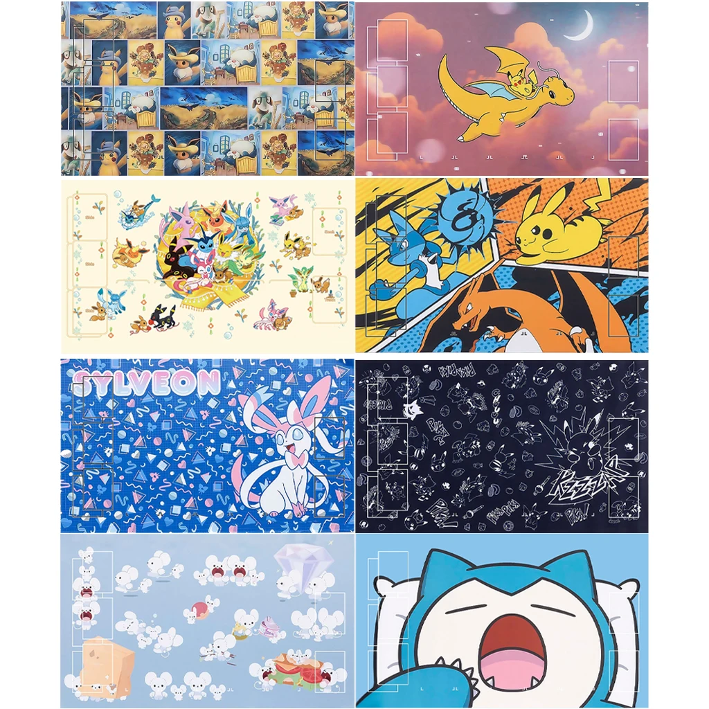 10 Models 600*350*2mm DIY Pokémon Play Mat Pikachu Dragonite Sylveon Maushold PTCG Battle Card Mat Anime Gift Decoration 
10 Models 600*350*2mm DIY Pokémon Play Mat Pikachu Dragonite Sylveon Maushold PTCG Battle Card Mat Anime Gift Decoration