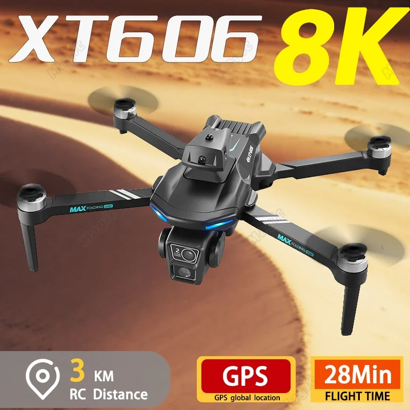 XT606 Drone 8K Professinal With HD Camera Quadcopter RC Helicopter FPV Obstacle Avoidance Aerial Photography Aircraft UAV Toys
XT606 Drone 8K Professinal With HD Camera Quadcopter RC Helicopter FPV Obstacle Avoidance Aerial Photography Aircraft UAV Toys