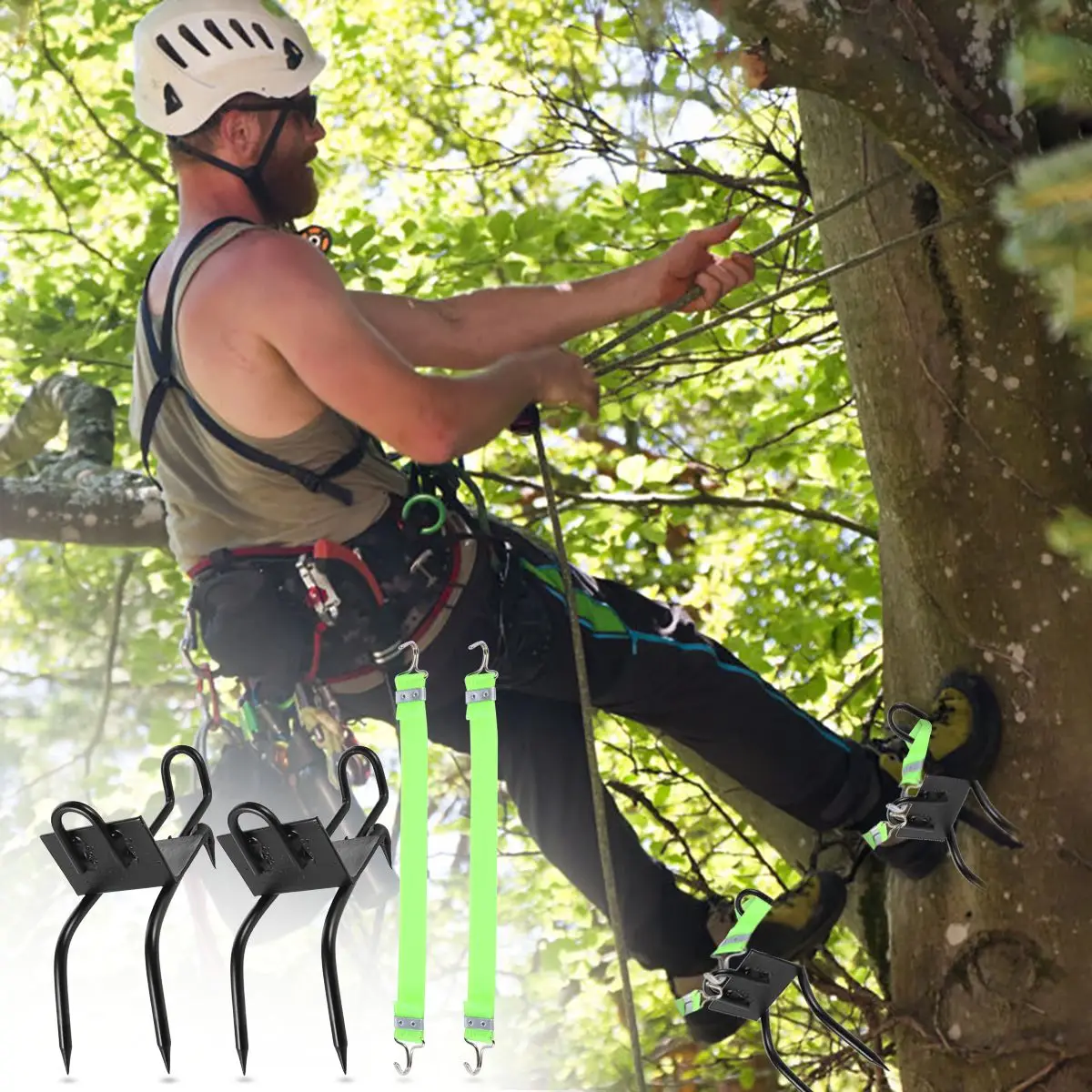 Tree Climbing Tool Climber Claws Pegs Spurs Spikes for Boots Accessories Equipment Practice Jungle Survival Fruit Picking
Tree Climbing Tool Climber Claws Pegs Spurs Spikes for Boots Accessories Equipment Practice Jungle Survival Fruit Picking