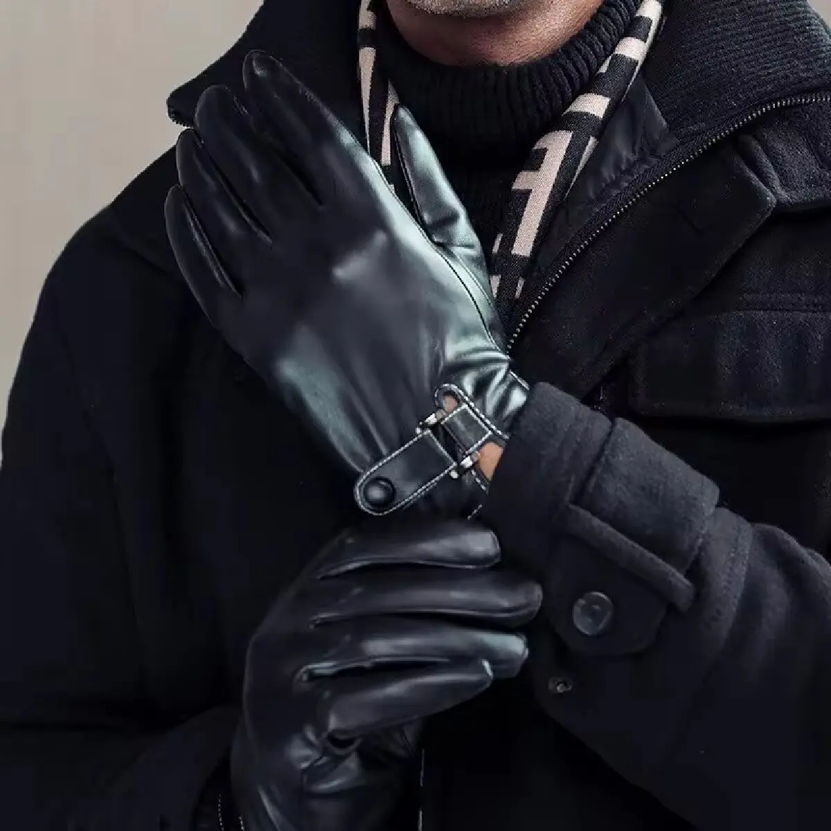 Men Gloves Black Winter Mittens Keep Warm Touch Screen Windproof Driving Guantes Male Autumn Winter PU Leather Gloves Business
Men Gloves Black Winter Mittens Keep Warm Touch Screen Windproof Driving Guantes Male Autumn Winter PU Leather Gloves Business
