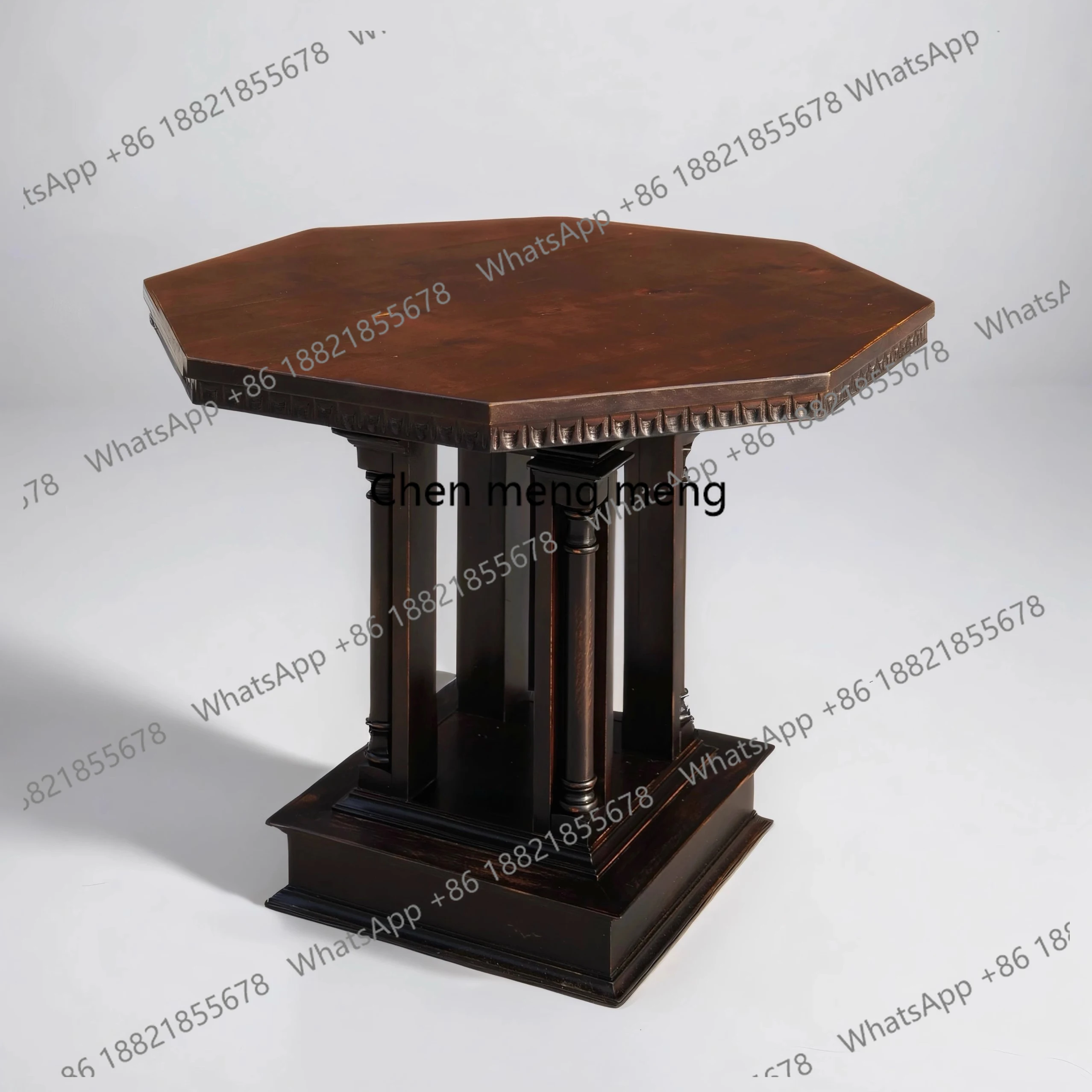 Temple octagonal table hand-carved medium ancient Roman style square table old wood vicissitudes
Temple octagonal table hand-carved medium ancient Roman style square table old wood vicissitudes