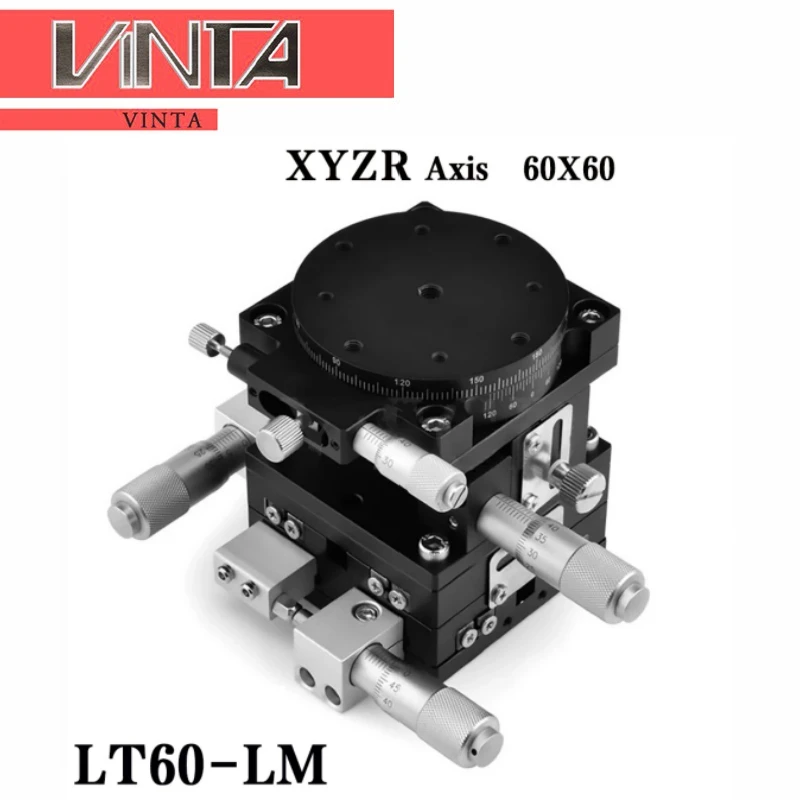 XYZR Axis 60*60mm LT60-LM Sliding Table V-type 4-Axis Fine Tuning Platform Manual Linear Platform Bearing Adjustment Slide 29.4N
XYZR Axis 60*60mm LT60-LM Sliding Table V-type 4-Axis Fine Tuning Platform Manual Linear Platform Bearing Adjustment Slide 29.4N