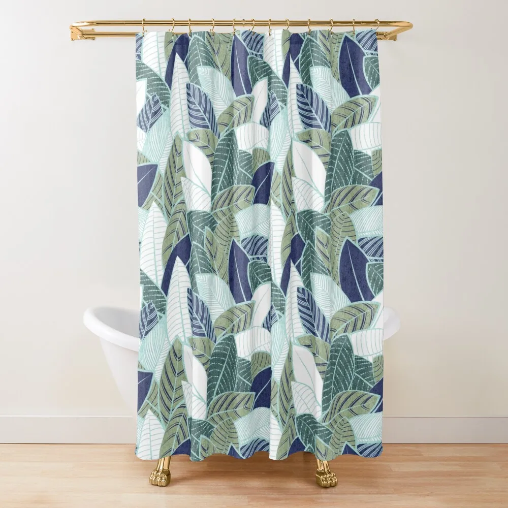 Leaf wall // navy blue pine and sage green leaves mint lines Shower Curtain For Bathroom Waterproof Shower And Anti-Mold Curtain
Leaf wall // navy blue pine and sage green leaves mint lines Shower Curtain For Bathroom Waterproof Shower And Anti-Mold Curtain