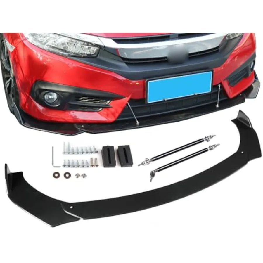 Universal Front Bumper Lip Chin Spoiler PP Front Bumper Lip Sopiler Wing Body with Adjustable 8"-11" Support Splitter Rod… 3pcs
Universal Front Bumper Lip Chin Spoiler PP Front Bumper Lip Sopiler Wing Body with Adjustable 8"-11" Support Splitter Rod… 3pcs