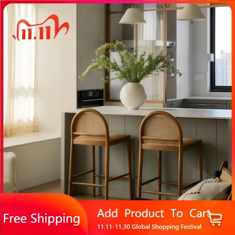 Restaurant Minimalist Bar Chairs Aesthetic Relaxing Designer Accent Wood Bar Chairs Kitchen Balcony Taburete Alto Home Furniture
Restaurant Minimalist Bar Chairs Aesthetic Relaxing Designer Accent Wood Bar Chairs Kitchen Balcony Taburete Alto Home Furniture