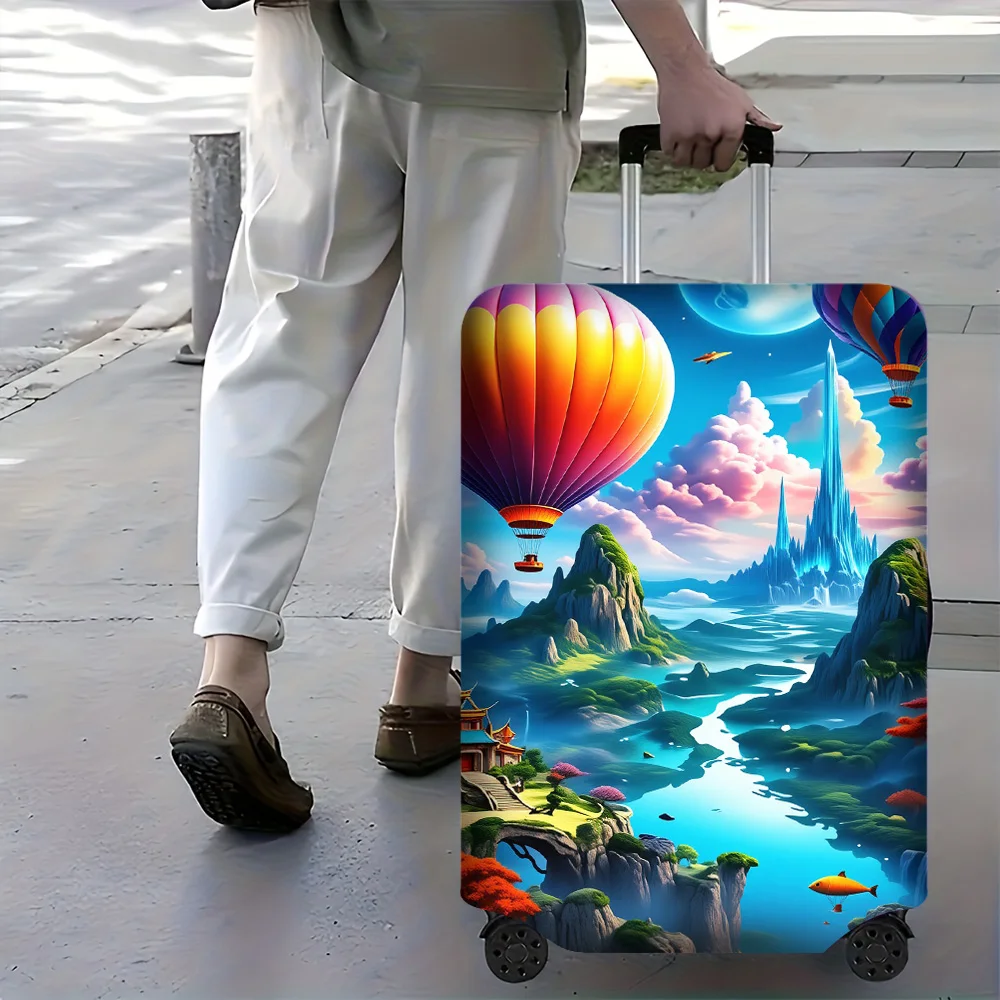 1PC Dreamscape luggage cover for luggage sizes 18-32 inches; a dustproof and resilient travel accessory featuring hot air bal
1PC Dreamscape luggage cover for luggage sizes 18-32 inches; a dustproof and resilient travel accessory featuring hot air bal