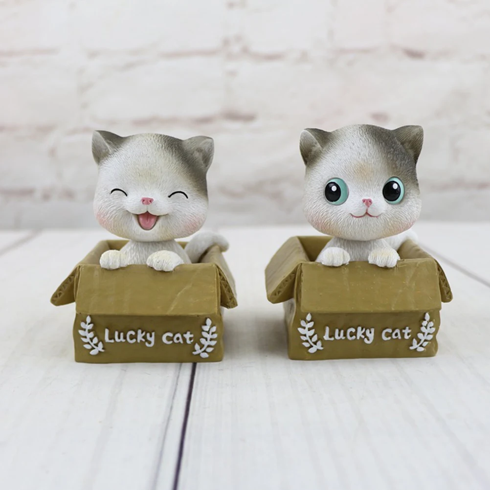 2pcs Resin Cat Ornament Car Decoration Dashboard Kitten Head Shake Accessories Cute Cat Figurines Playful Auto
2pcs Resin Cat Ornament Car Decoration Dashboard Kitten Head Shake Accessories Cute Cat Figurines Playful Auto