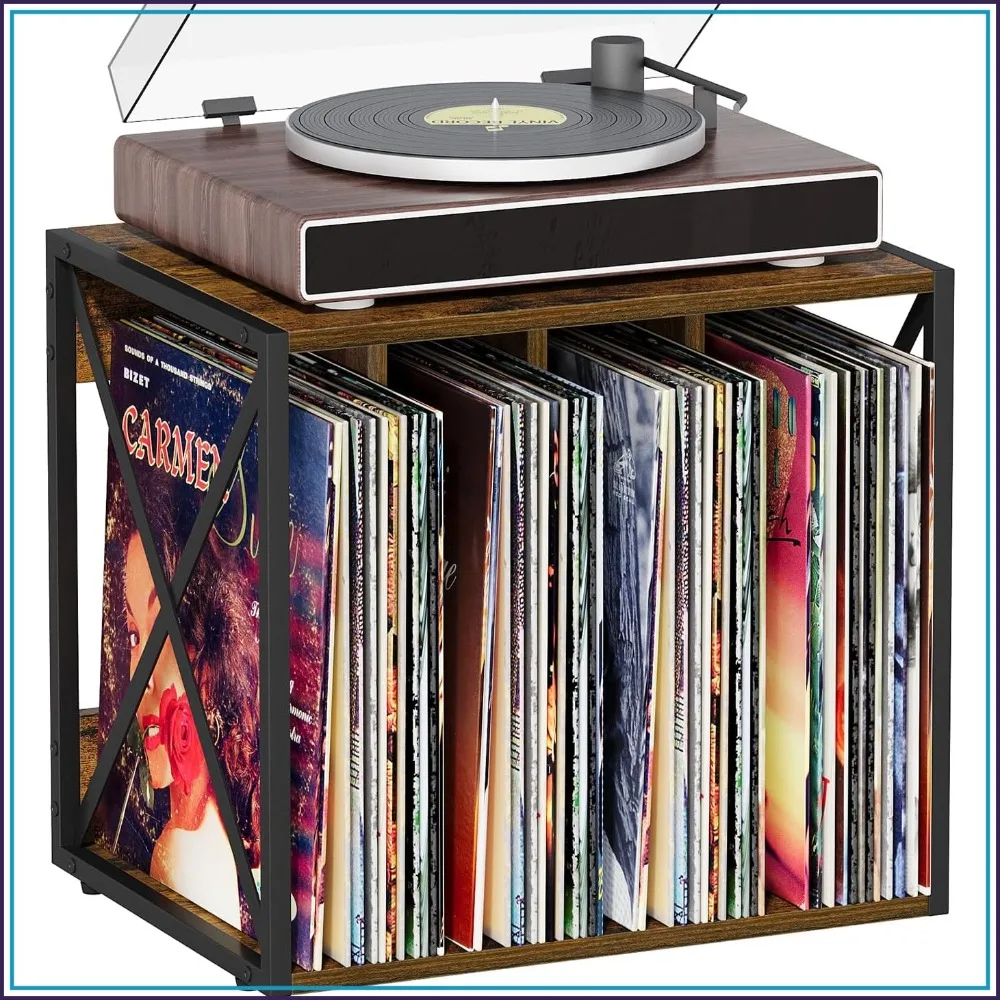 Vinyl Record Storage Holds 80-100 Albums, 4-Compartment Record Player Stand for Magazine, Book, CD, Files
Vinyl Record Storage Holds 80-100 Albums, 4-Compartment Record Player Stand for Magazine, Book, CD, Files