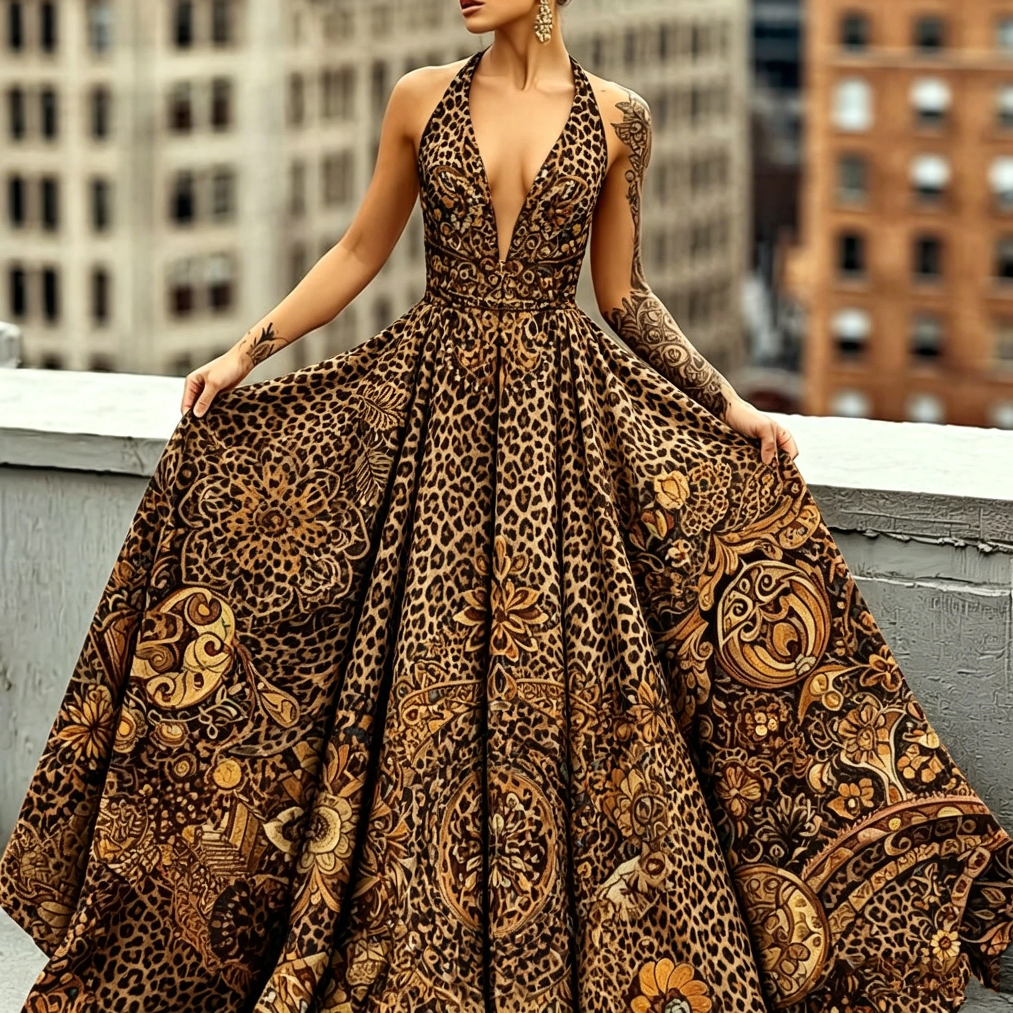 Elegant Leopard Printed Dress with Classic Chic Vintage Sleeveless A-Line Fashion Midi Dress for Formal Casual Occasions Dresses
Elegant Leopard Printed Dress with Classic Chic Vintage Sleeveless A-Line Fashion Midi Dress for Formal Casual Occasions Dresses
