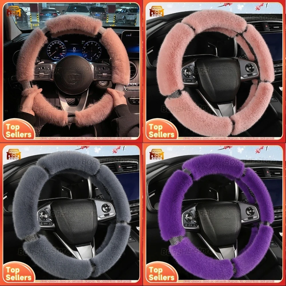 2026 Suitable for Various Car Models Plush Steering Wheel Cover for Winter Warm Soft Cute Diamond Decorated Fashion Steering
2026 Suitable for Various Car Models Plush Steering Wheel Cover for Winter Warm Soft Cute Diamond Decorated Fashion Steering