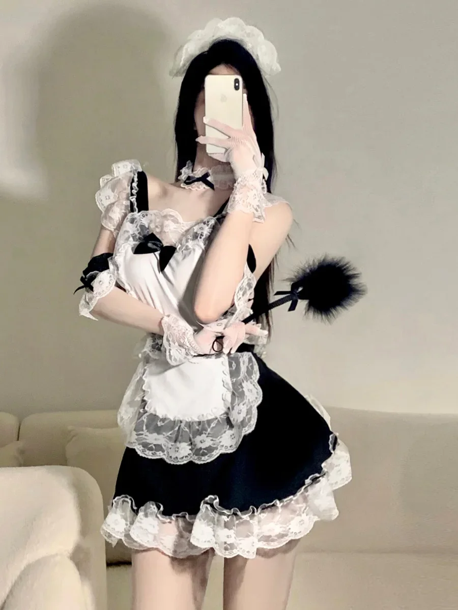 Pure Lust Sexy Lace Maid Dress Night Cosplay Cute Apron Maid Uniform Nightdress Set
Pure Lust Sexy Lace Maid Dress Night Cosplay Cute Apron Maid Uniform Nightdress Set