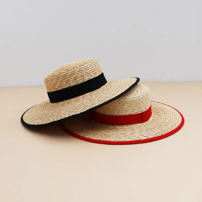 New Trendy Elegant European American Style Straw Hat Wide Brim Sun Hat Woven Edges Flat Top Women Seaside Vacation Party Sun Cap
New Trendy Elegant European American Style Straw Hat Wide Brim Sun Hat Woven Edges Flat Top Women Seaside Vacation Party Sun Cap