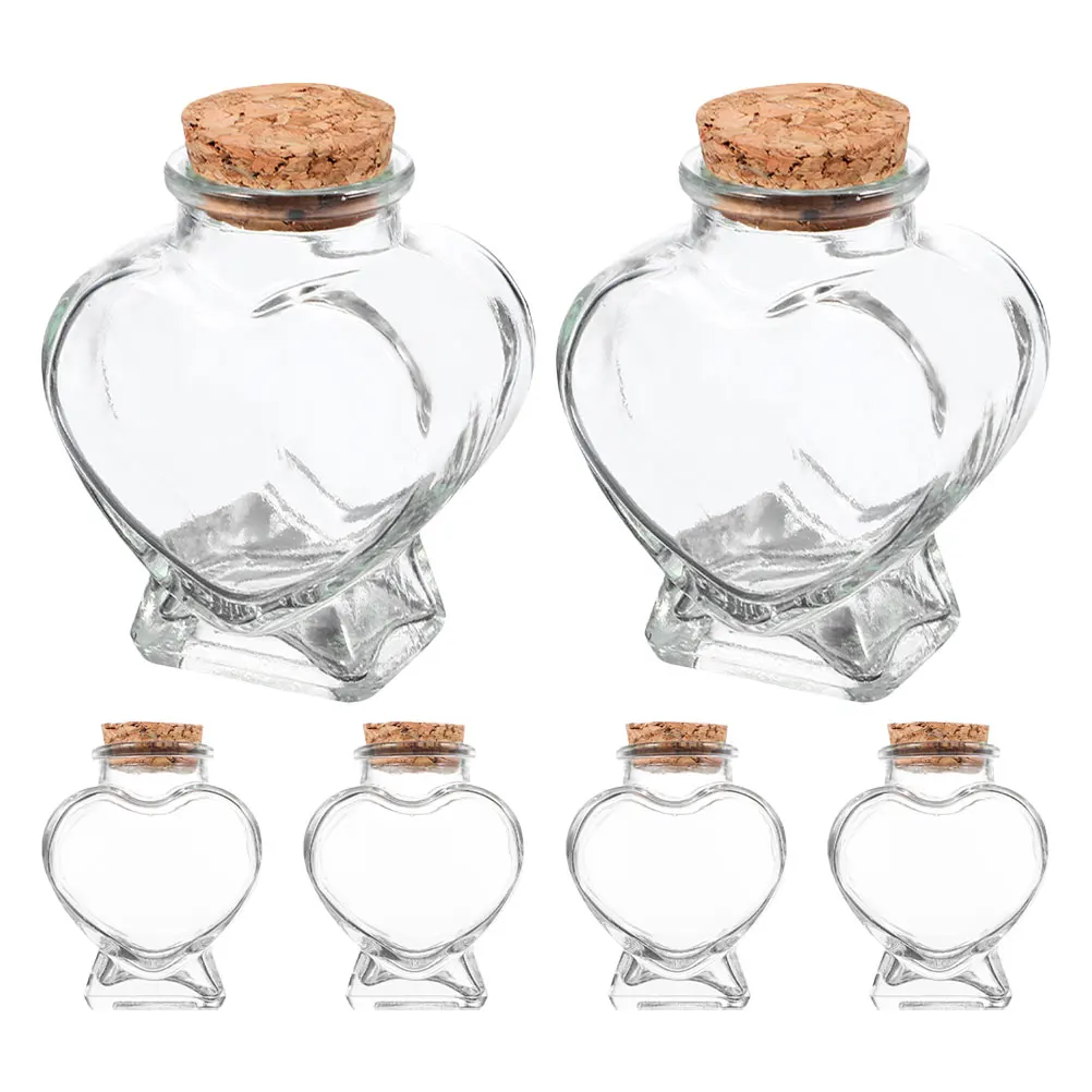6Pcs Mini Heart-Shaped Glass Jars 50Ml with Cork Lid Elegant Decorative Bottles for Wedding Favors DIY Projects Party Gifts
6Pcs Mini Heart-Shaped Glass Jars 50Ml with Cork Lid Elegant Decorative Bottles for Wedding Favors DIY Projects Party Gifts