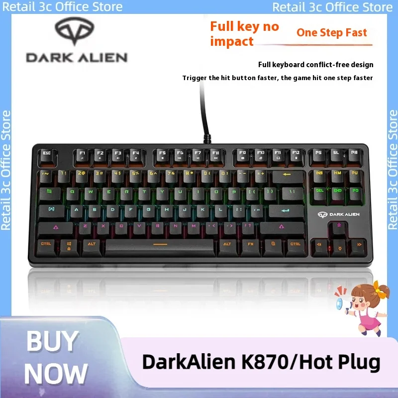 Игровая механическая клавиатура Darkalienk870 для киберспорта, 87 клавиш, популярный обмен, Rgb, русская подсветка, Проводная игровая клавиатура для ПК, геймера
Игровая механическая клавиатура Darkalienk870 для киберспорта, 87 клавиш, популярный обмен, Rgb, русская подсветка, Проводная игровая клавиатура для ПК, геймера
