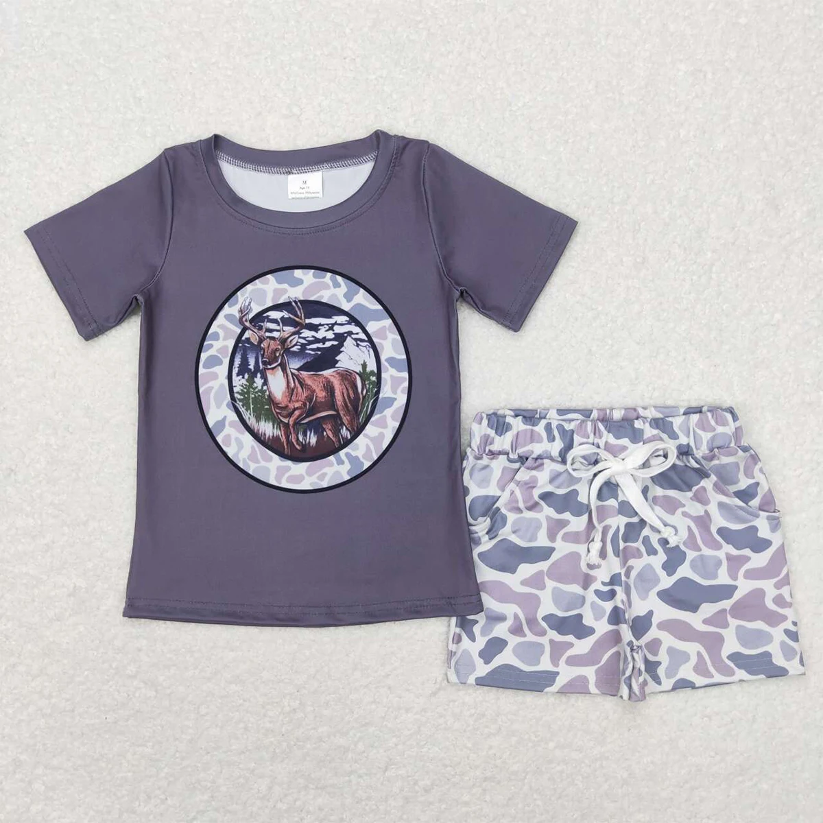 Wholesale Children Short Sleeves Duck Deer Dog Tee T-shirt Toddler Infant Camo Pocket Shorts Kids Outfit Baby Boy Summer Set
Wholesale Children Short Sleeves Duck Deer Dog Tee T-shirt Toddler Infant Camo Pocket Shorts Kids Outfit Baby Boy Summer Set