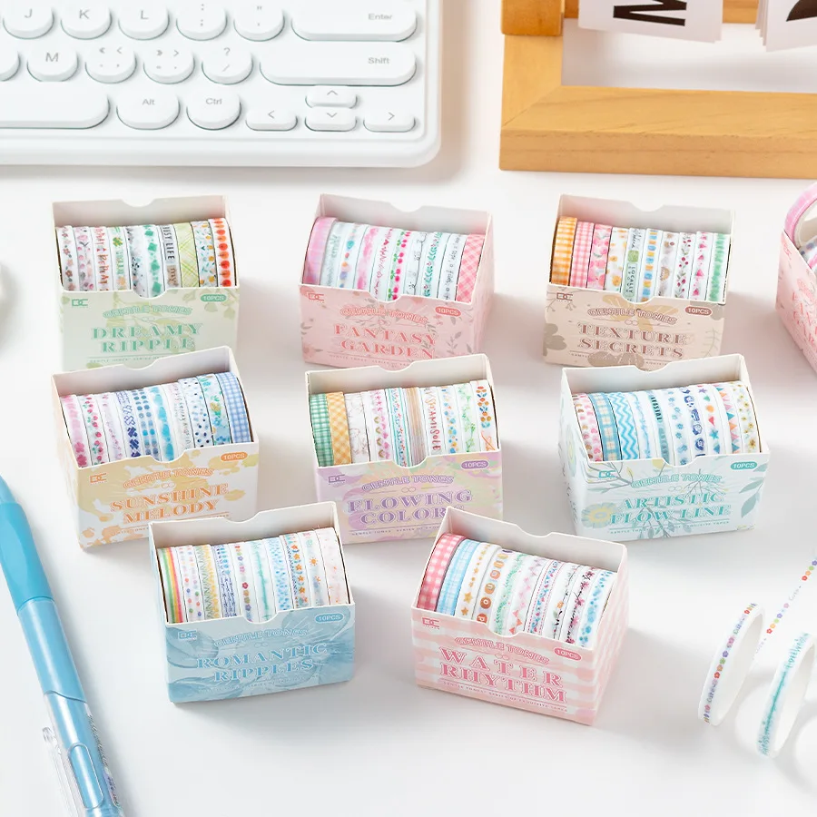 Gentle Tone Washi Tape Basic Hand Account Set 10 Rolled in Very Fine 0.5cm Split Line Tape Stationery Sticker Custom Stickers
Gentle Tone Washi Tape Basic Hand Account Set 10 Rolled in Very Fine 0.5cm Split Line Tape Stationery Sticker Custom Stickers