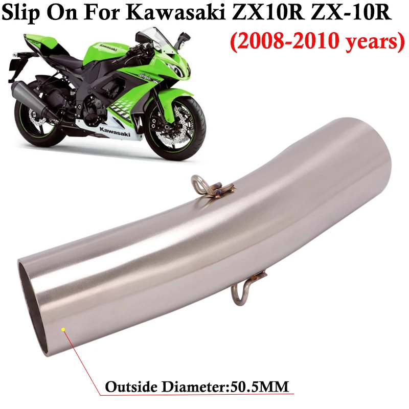Slip On For Kawasaki ZX-10R ZX10R 2008 2009 2010 Motorcycle Escape Exhaust interface Middle Link Pipe Stainless Steel Muffler
Slip On For Kawasaki ZX-10R ZX10R 2008 2009 2010 Motorcycle Escape Exhaust interface Middle Link Pipe Stainless Steel Muffler
