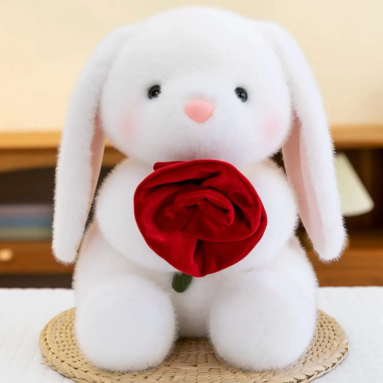 25/35cm simulation new rabbit stuffed plush toy with flowers, pillow cushion, cartoon anime cute child's birthday gift, fun doll
25/35cm simulation new rabbit stuffed plush toy with flowers, pillow cushion, cartoon anime cute child's birthday gift, fun doll