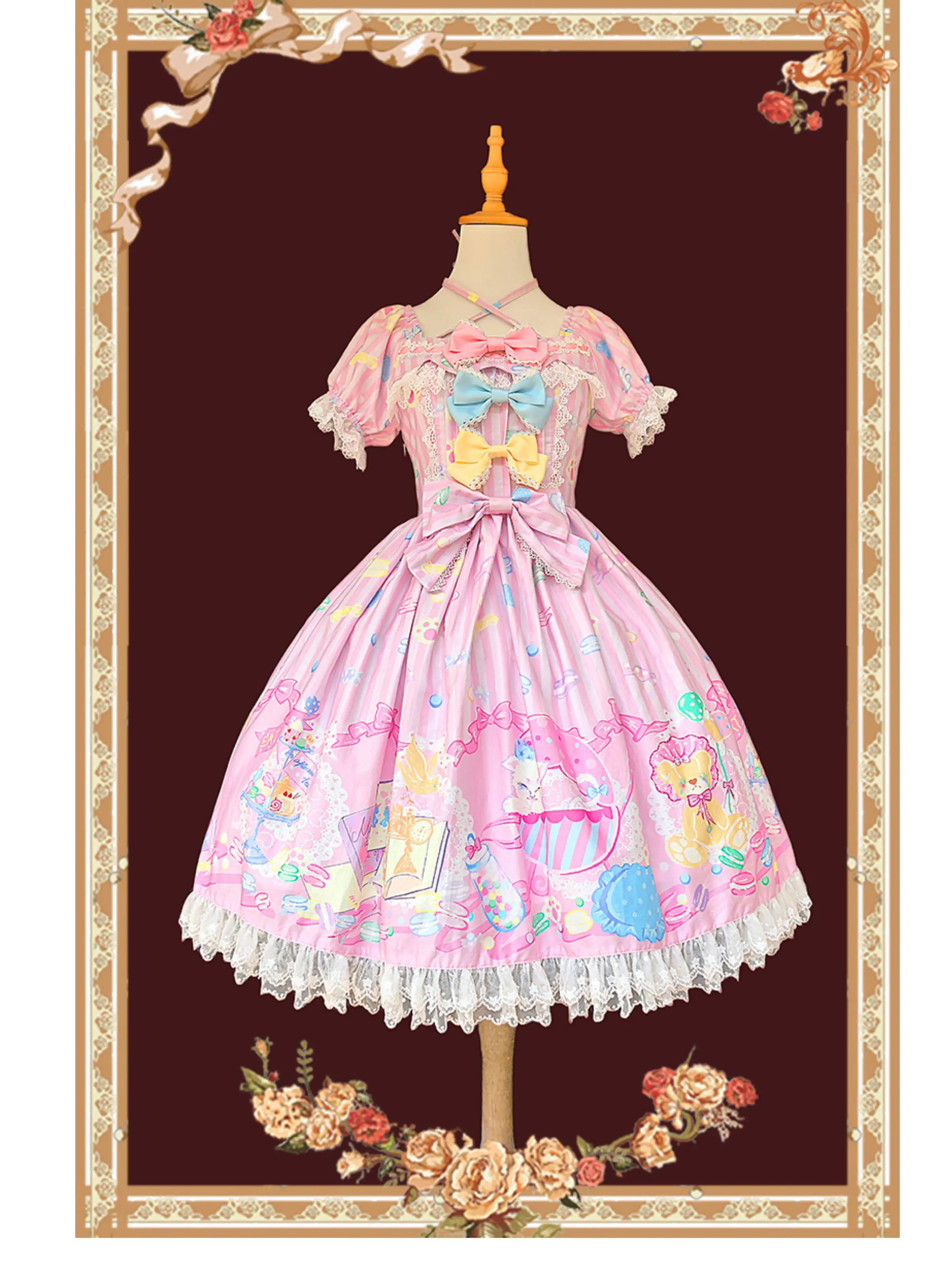 Macaron Dolly House - Sweet Lolita OP Printed Dress, Side Zipper by PRE ORDER / 2 months
Macaron Dolly House - Sweet Lolita OP Printed Dress, Side Zipper by PRE ORDER / 2 months