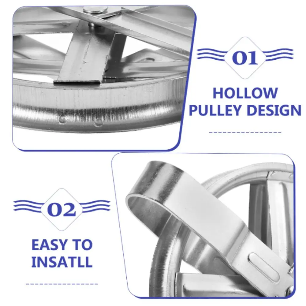 Reusable Clothesline Pulley Heavy Duty Hollow Design Clothes Drying Lines Prevent Slipping Weatherproof Metal Fastening Device
Reusable Clothesline Pulley Heavy Duty Hollow Design Clothes Drying Lines Prevent Slipping Weatherproof Metal Fastening Device