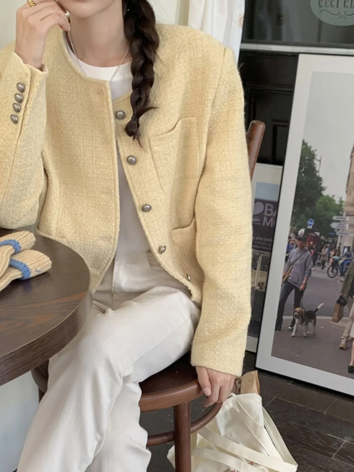 Chic Retro Lemon Yellow ort Single-Button Coat Women's plus Size Tweed Suit Jaet Sli Commute Sle round Ne Long Sl...
Chic Retro Lemon Yellow ort Single-Button Coat Women's plus Size Tweed Suit Jaet Sli Commute Sle round Ne Long Sl...