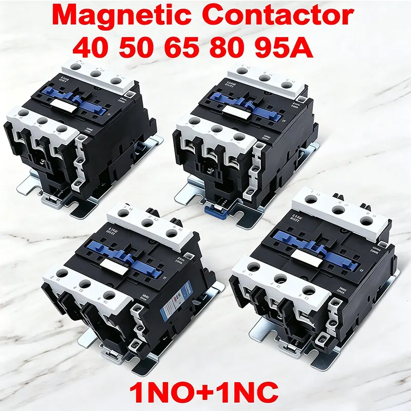 CJX2 Series AC Magnetic Contactor 1NO+1NC 3P Auxiliary Contact 24V/110V/220V/380V 50/60Hz Din Rail Mount
CJX2 Series AC Magnetic Contactor 1NO+1NC 3P Auxiliary Contact 24V/110V/220V/380V 50/60Hz Din Rail Mount