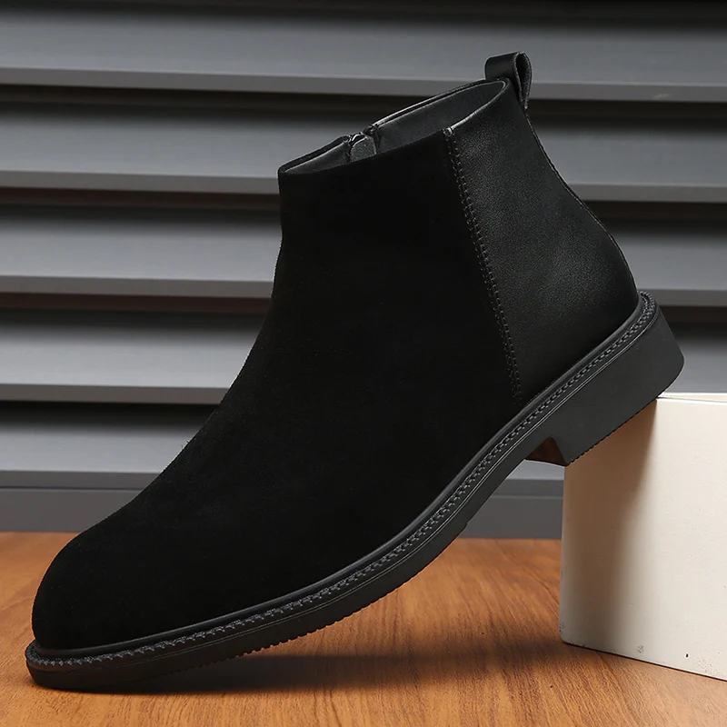 2025 New Brand High Quality Leather Men Chelsea Boots Designer British Style Dress Boots Men Pointed Business Casual Ankle Boots
2025 New Brand High Quality Leather Men Chelsea Boots Designer British Style Dress Boots Men Pointed Business Casual Ankle Boots