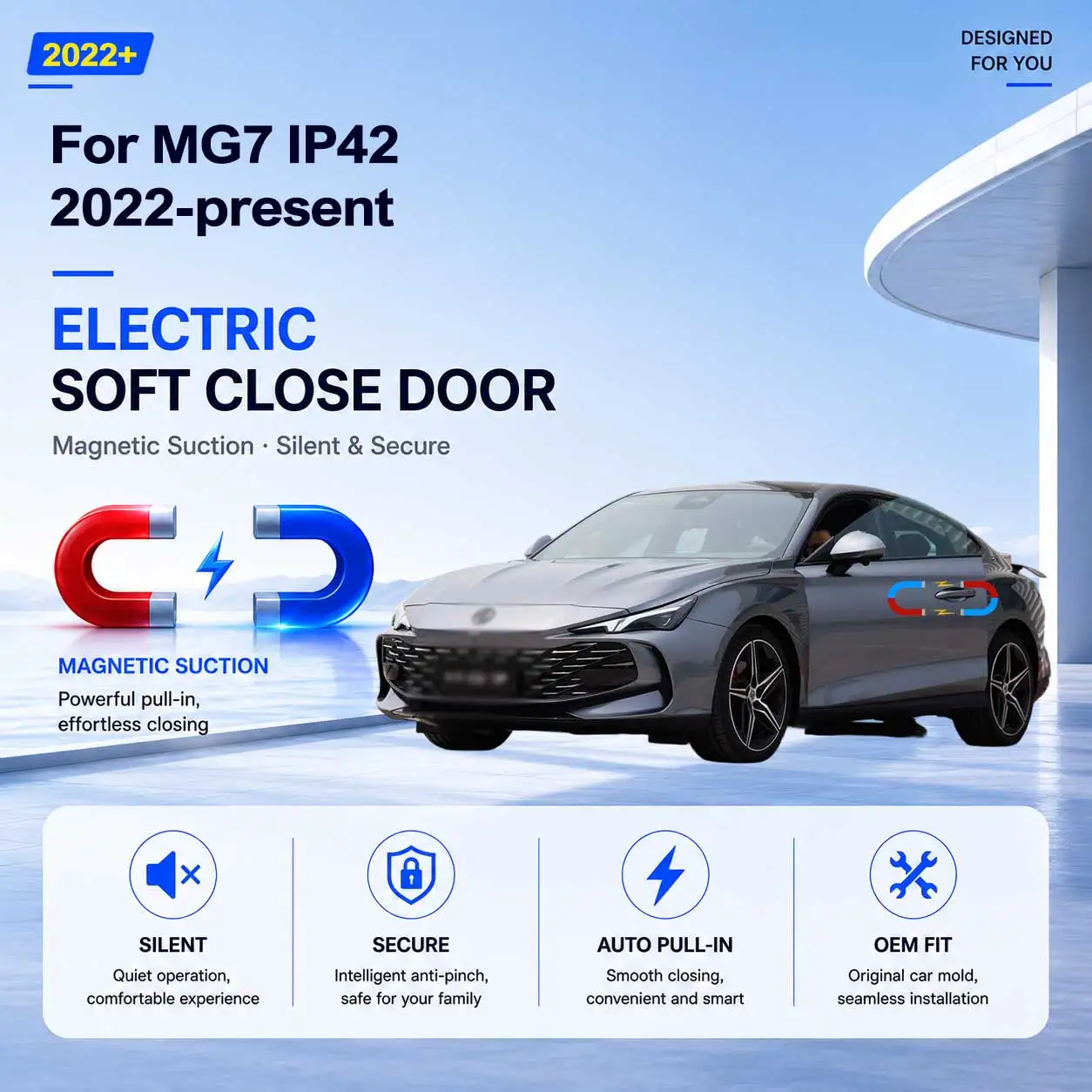For MG7 IP42 2022-present Electric Soft Close Door Auto Pull-In Suction Lock Intelligent Silent Closer Kit
For MG7 IP42 2022-present Electric Soft Close Door Auto Pull-In Suction Lock Intelligent Silent Closer Kit