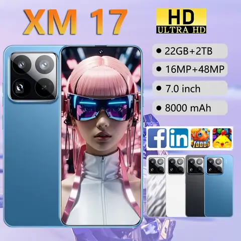 HOT Pad Tablet PC For XM 17 7.0 inch HD 4K Android 22GB+2TB 8000mAh Battery 4G 5G Dual Card WiFi GPS Google Tab