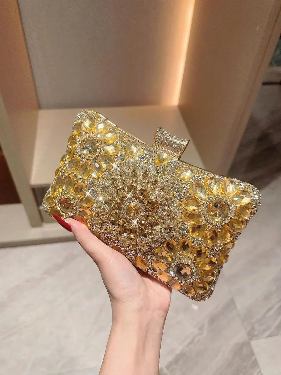 Luxurious Sunflower Rhinestone Clutch Box Evening Bag For Party Wedding Prom
Luxurious Sunflower Rhinestone Clutch Box Evening Bag For Party Wedding Prom