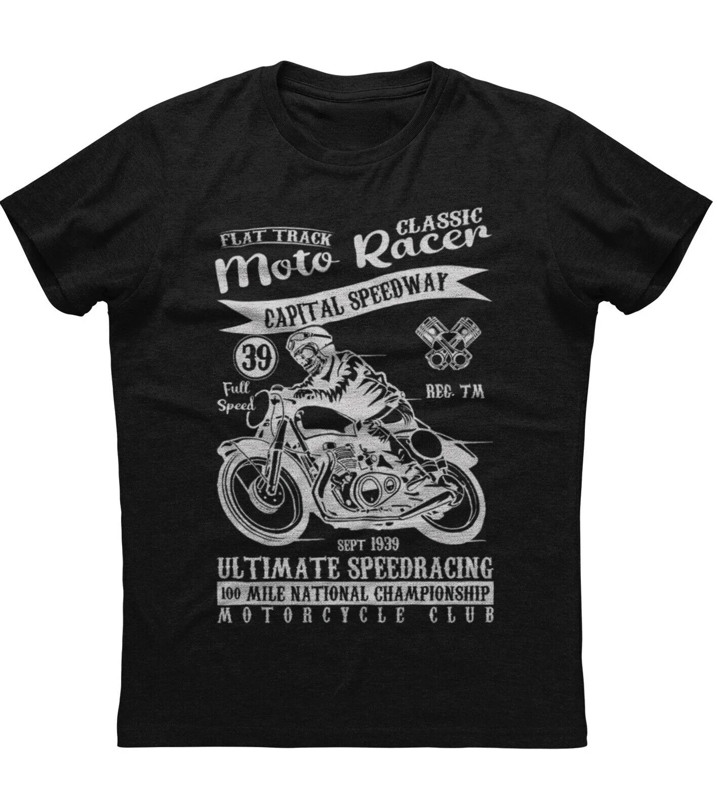 Vintage Classic Moto Racer Flat Track Motorcyclist T-Shirt 100% Cotton O-Neck Summer Short Sleeve Casual Mens T-shirt Size S-3XL
Vintage Classic Moto Racer Flat Track Motorcyclist T-Shirt 100% Cotton O-Neck Summer Short Sleeve Casual Mens T-shirt Size S-3XL