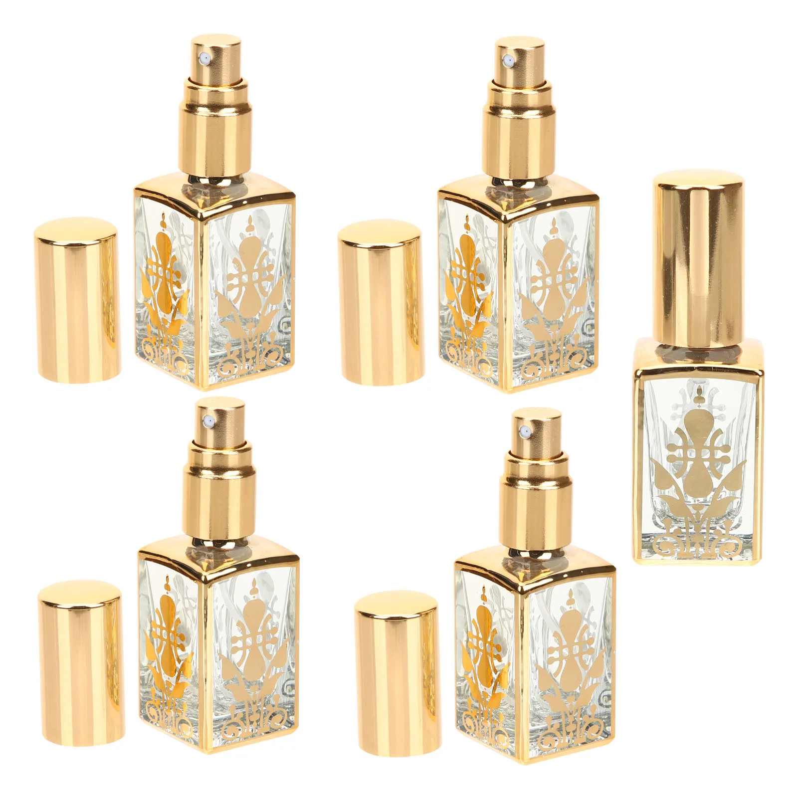 5Pcs Perfume Bottles Refillable Glass Vintage Style Scent Containers Elegant Fragrance Storage Bottles for Travel Vanity Decor
5Pcs Perfume Bottles Refillable Glass Vintage Style Scent Containers Elegant Fragrance Storage Bottles for Travel Vanity Decor