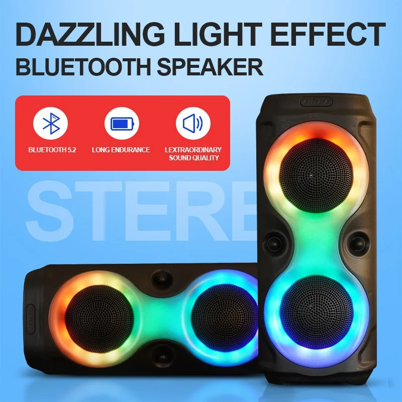Уличная звуковая колонка, мощные Bluetooth-колонки, портативный сабвуфер Caixa De Som, RGB-подсветка, беспроводная компактная Колонка для домашнего кинотеатра, FM
Уличная звуковая колонка, мощные Bluetooth-колонки, портативный сабвуфер Caixa De Som, RGB-подсветка, беспроводная компактная Колонка для домашнего кинотеатра, FM