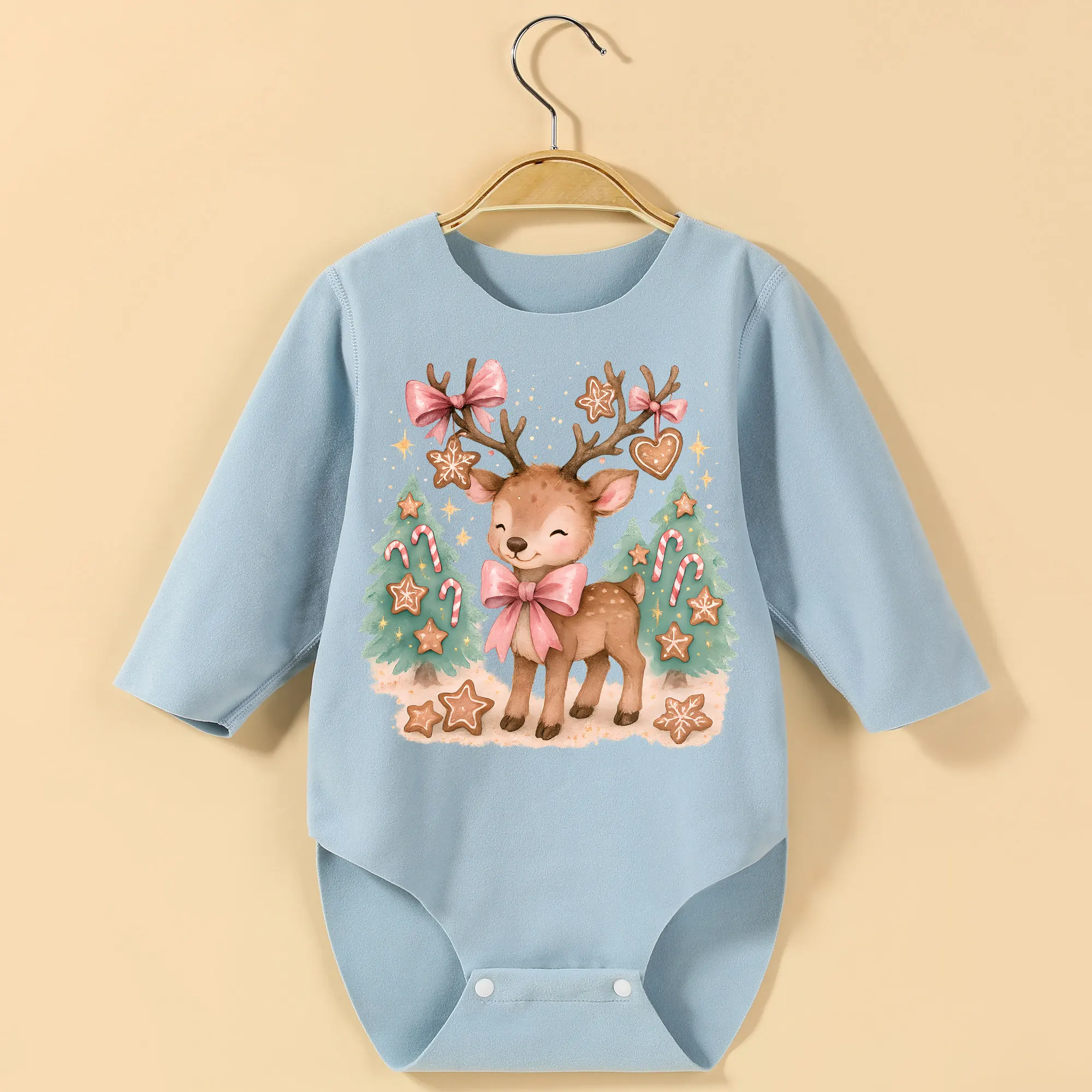 Christmas Tree Cute Elk Baby Long Sleeves Bodysuit Exquisite Print Onesie for Height 60-90CM Baby Cloths Comfortable Jumpsuit
Christmas Tree Cute Elk Baby Long Sleeves Bodysuit Exquisite Print Onesie for Height 60-90CM Baby Cloths Comfortable Jumpsuit