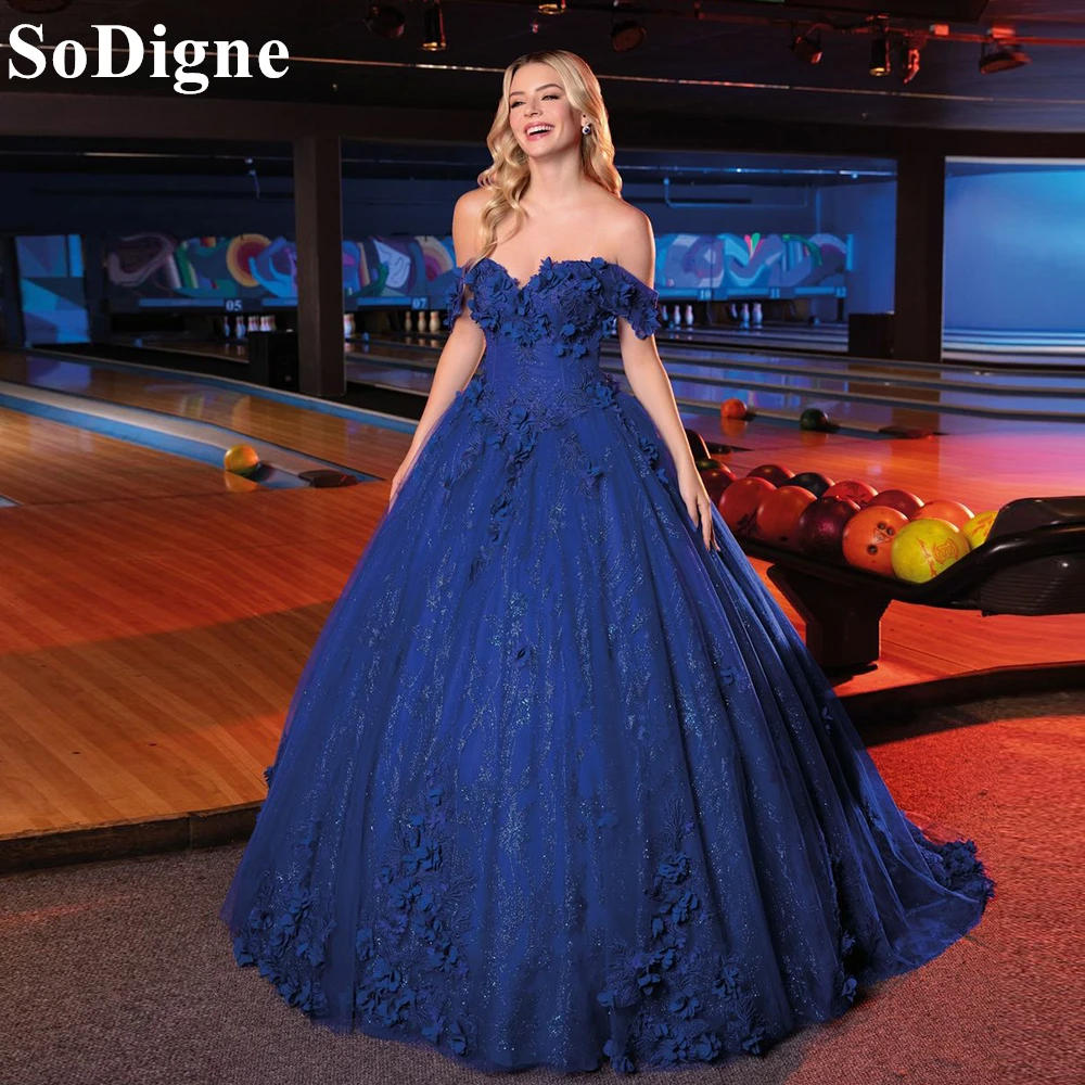 SoDigne Navy Blue Tulle Evening Dresses A-Line Off Shoulder Floral Lace Appliques Elegant 2024 Formal Party Prom Gowns for Women
SoDigne Navy Blue Tulle Evening Dresses A-Line Off Shoulder Floral Lace Appliques Elegant 2024 Formal Party Prom Gowns for Women