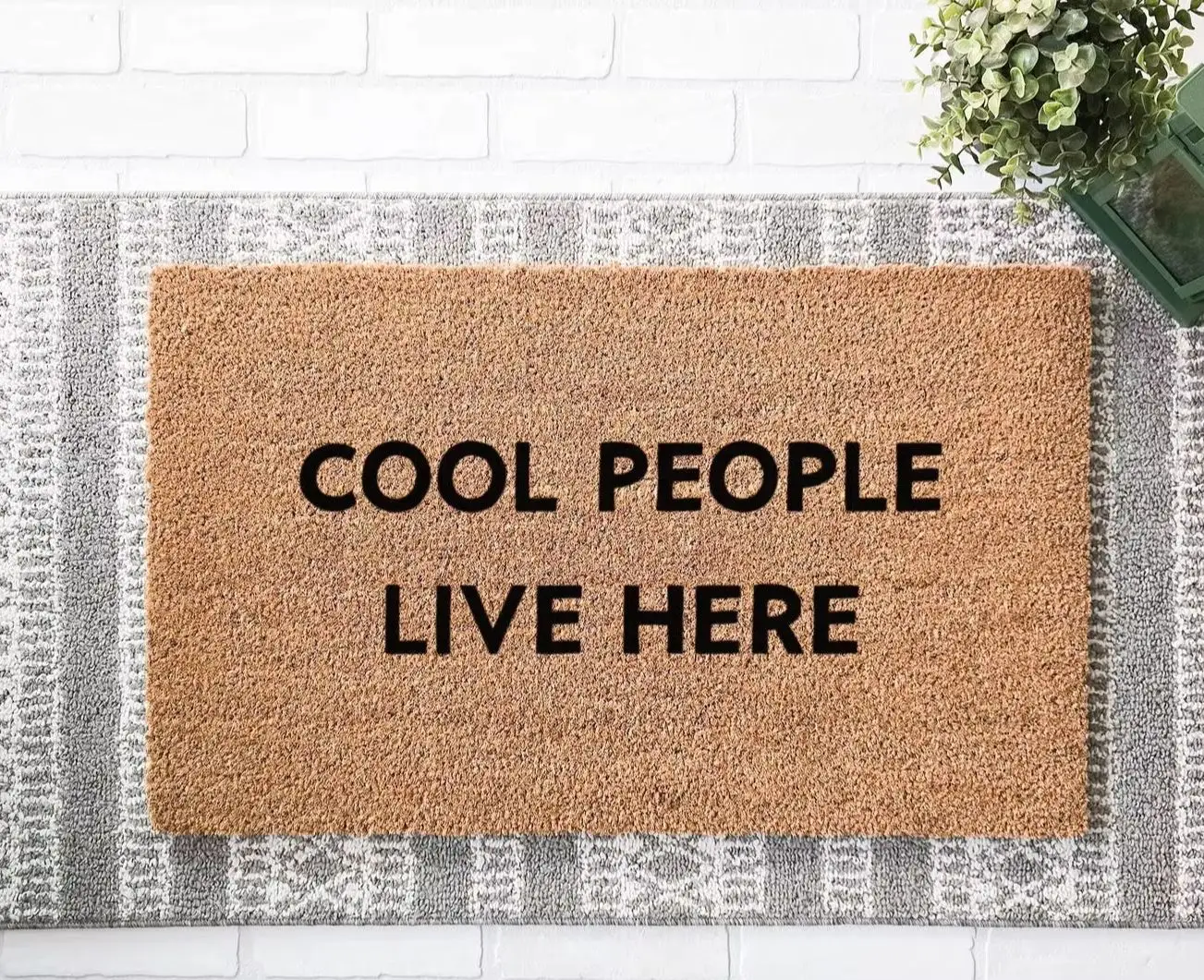 Cool People Live Here Welcome Doormat Customized Your Words Text Doormat Anti-slip Ultra Absorbent Outdoor Indoor Floor Rugs
Cool People Live Here Welcome Doormat Customized Your Words Text Doormat Anti-slip Ultra Absorbent Outdoor Indoor Floor Rugs
