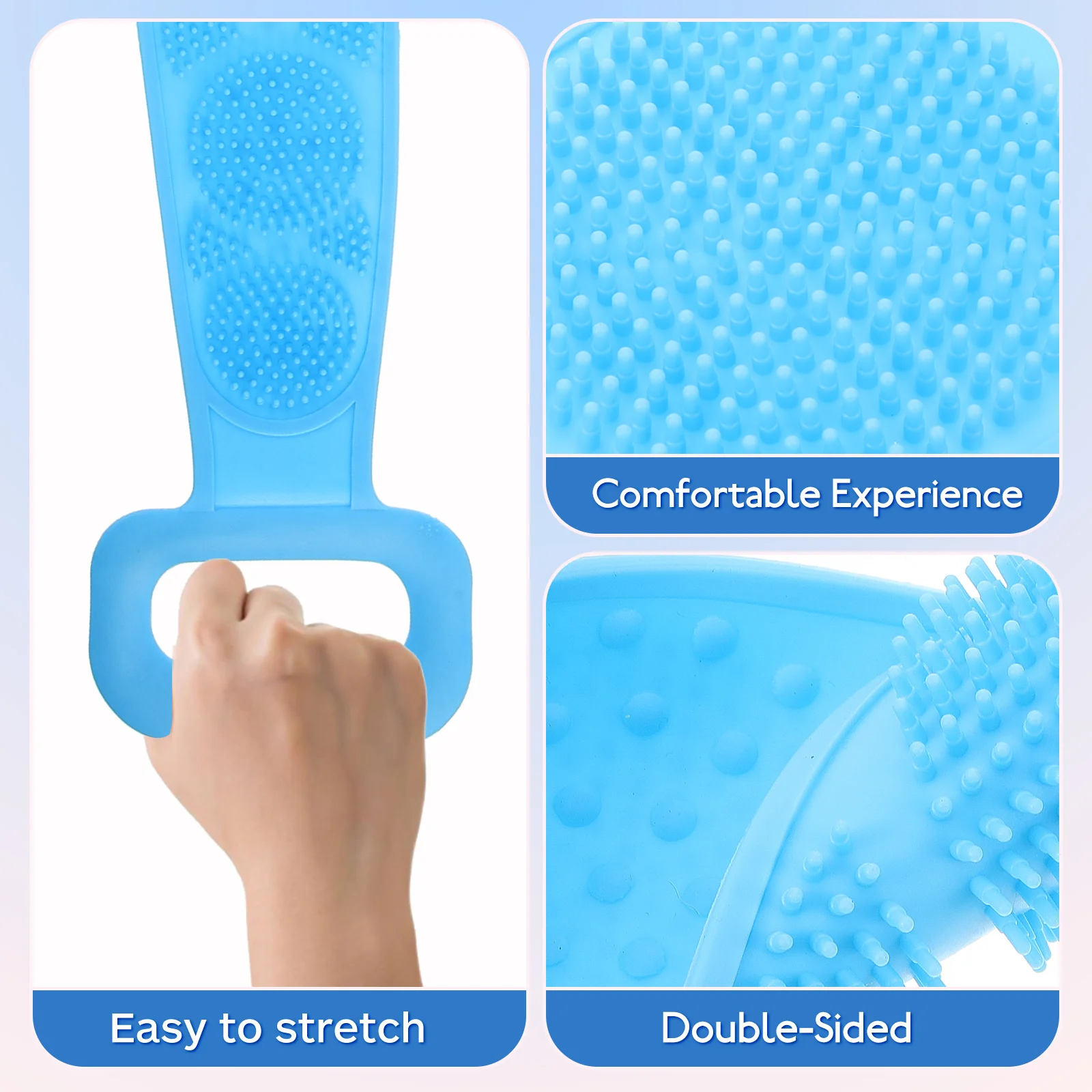 Strap Shower Massager Silicone Bath Belt Dual Side Chargeable Back Scrubber Man
Strap Shower Massager Silicone Bath Belt Dual Side Chargeable Back Scrubber Man