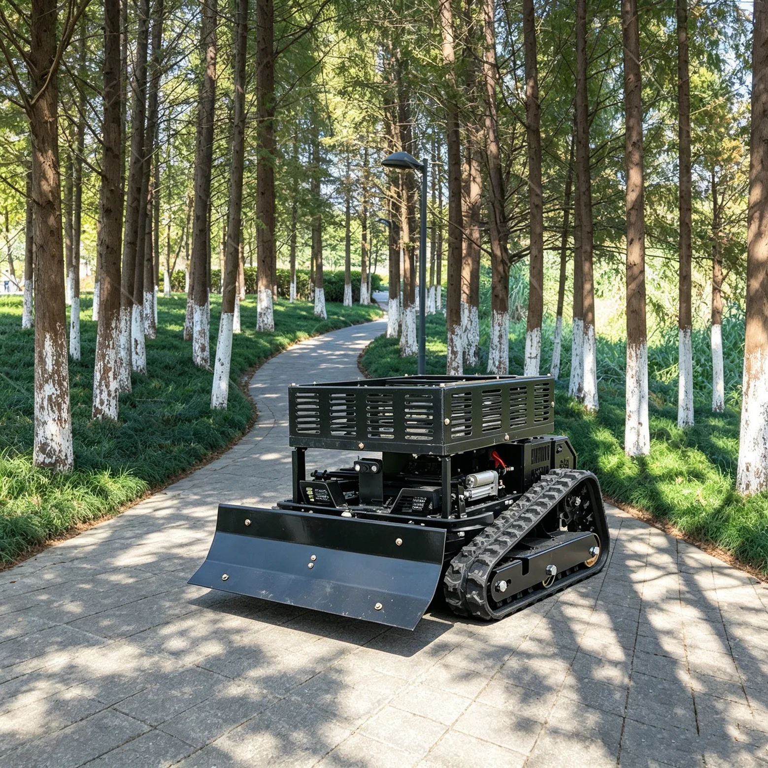Customized CE EPA diesel engine lawn mower, agricultural rubber track remote control robot lawn mower
Customized CE EPA diesel engine lawn mower, agricultural rubber track remote control robot lawn mower