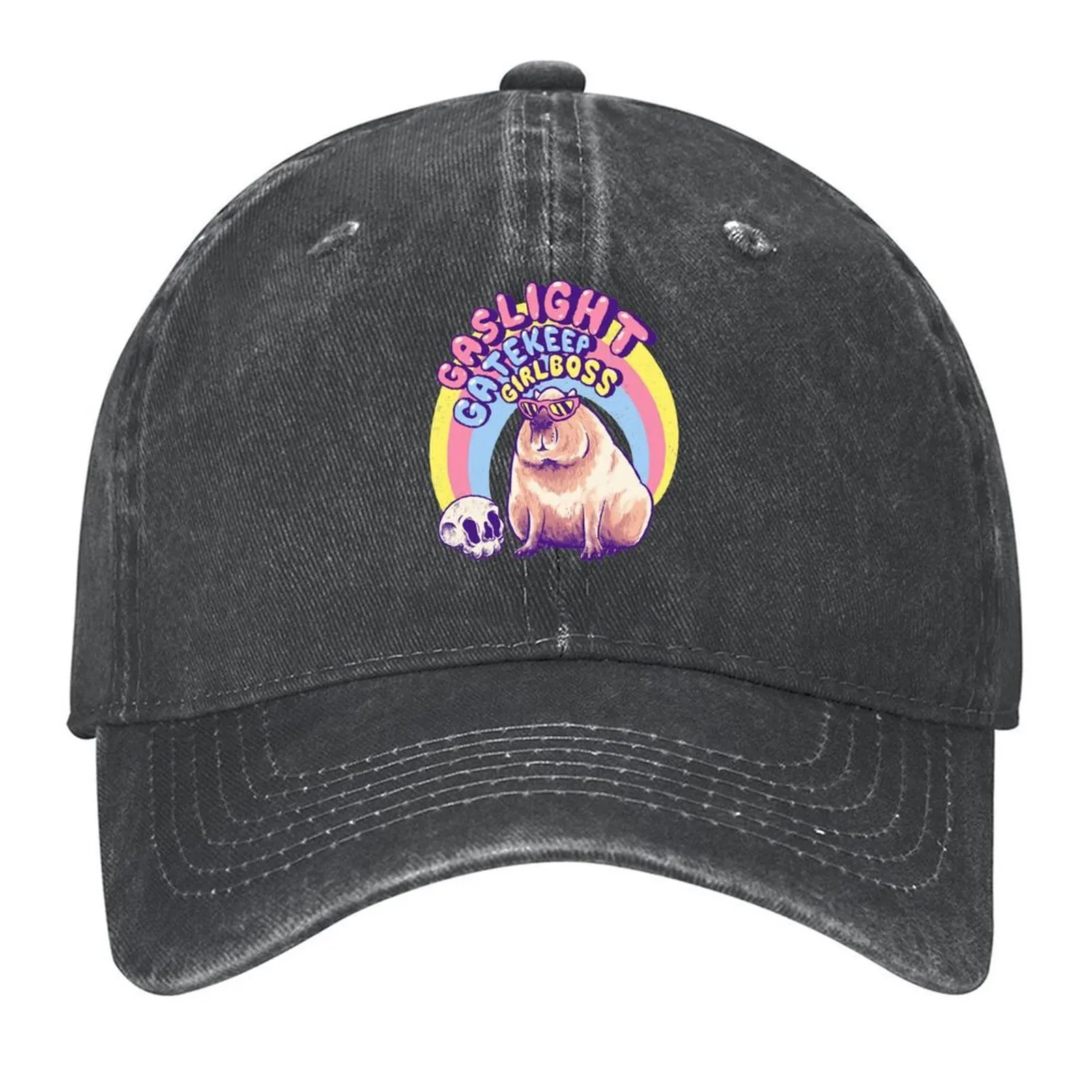 Gaslight Gatekeep Girlboss - Cool Capybara Momcore Karen Sunglasses ok i pull up Got Drip physically thick mentally Baseball Cap 
Gaslight Gatekeep Girlboss - Cool Capybara Momcore Karen Sunglasses ok i pull up Got Drip physically thick mentally Baseball Cap