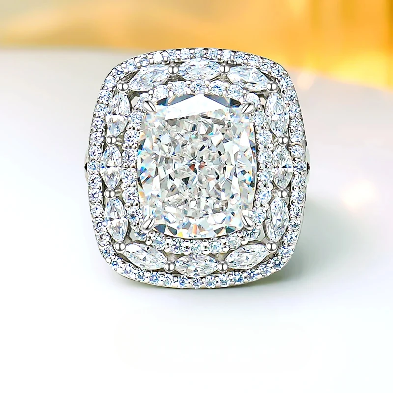 Fashion Luxury Retro 925 Sterling Silver Ice Cut Ring Set with High Carbon Diamond Style Wedding Jewelry Wholesale
Fashion Luxury Retro 925 Sterling Silver Ice Cut Ring Set with High Carbon Diamond Style Wedding Jewelry Wholesale