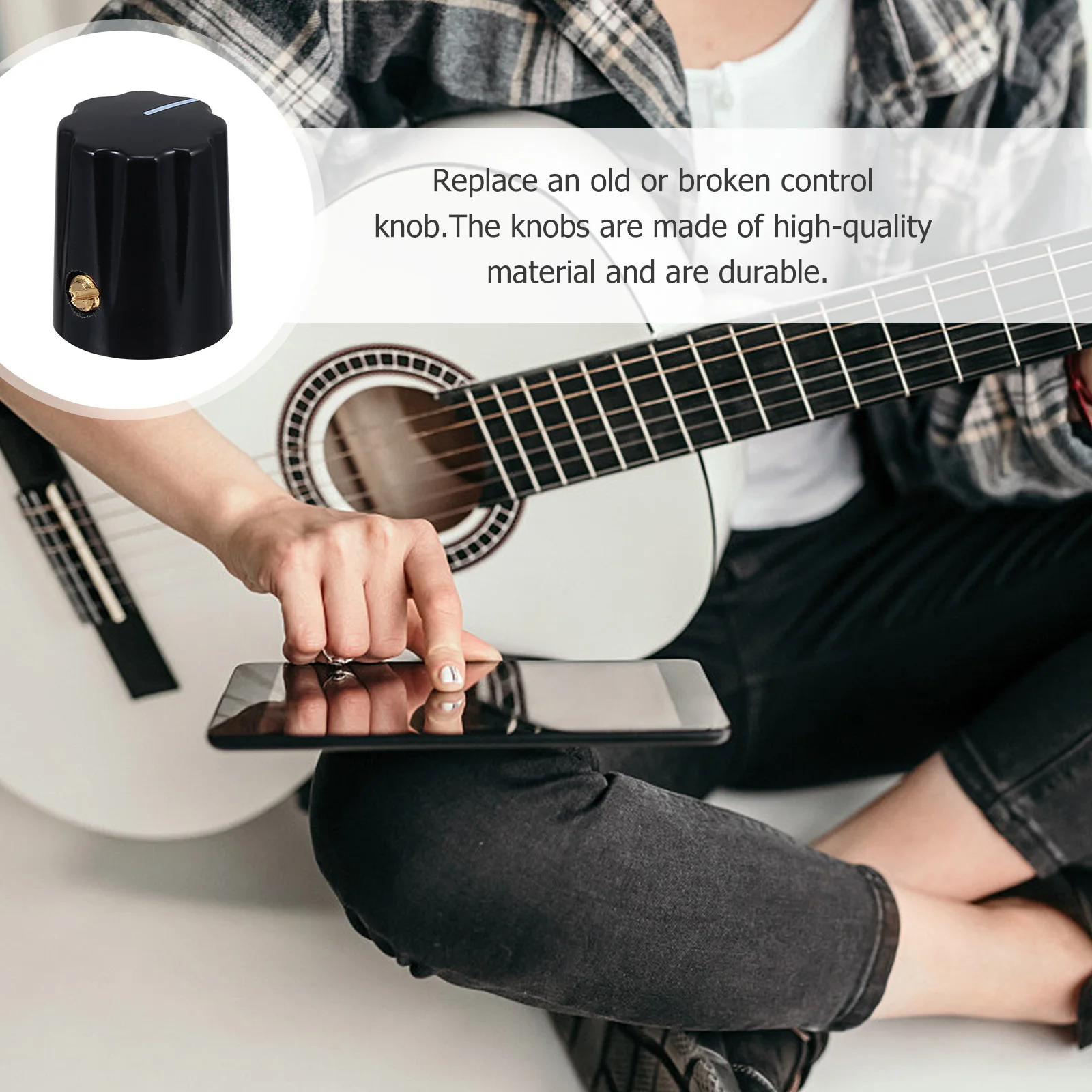Electric Guitar Effect Knob Tone Knobs Switch for Volume Potentiometer Black Control
Electric Guitar Effect Knob Tone Knobs Switch for Volume Potentiometer Black Control