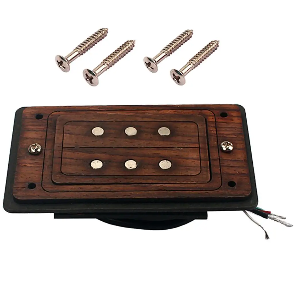 Dual Coil Humbucker Wood Pickup for 3 String Cigar Box Guitar Part Alnico 5 Upgrade for Electric Guitar Crafting
Dual Coil Humbucker Wood Pickup for 3 String Cigar Box Guitar Part Alnico 5 Upgrade for Electric Guitar Crafting
