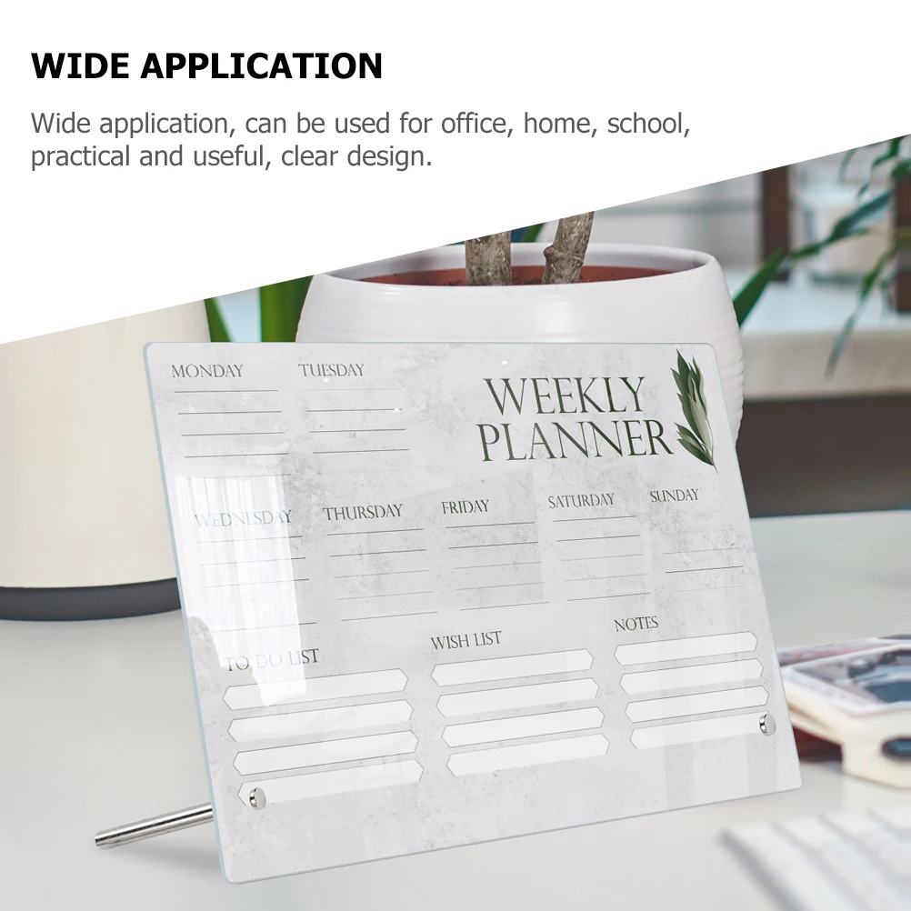 Acrylic Note Board Weekly Planner Dry Erase Memo Board for Desk Fridge with 6 Pens Clear Design TYU313 Nails 7cm
Acrylic Note Board Weekly Planner Dry Erase Memo Board for Desk Fridge with 6 Pens Clear Design TYU313 Nails 7cm