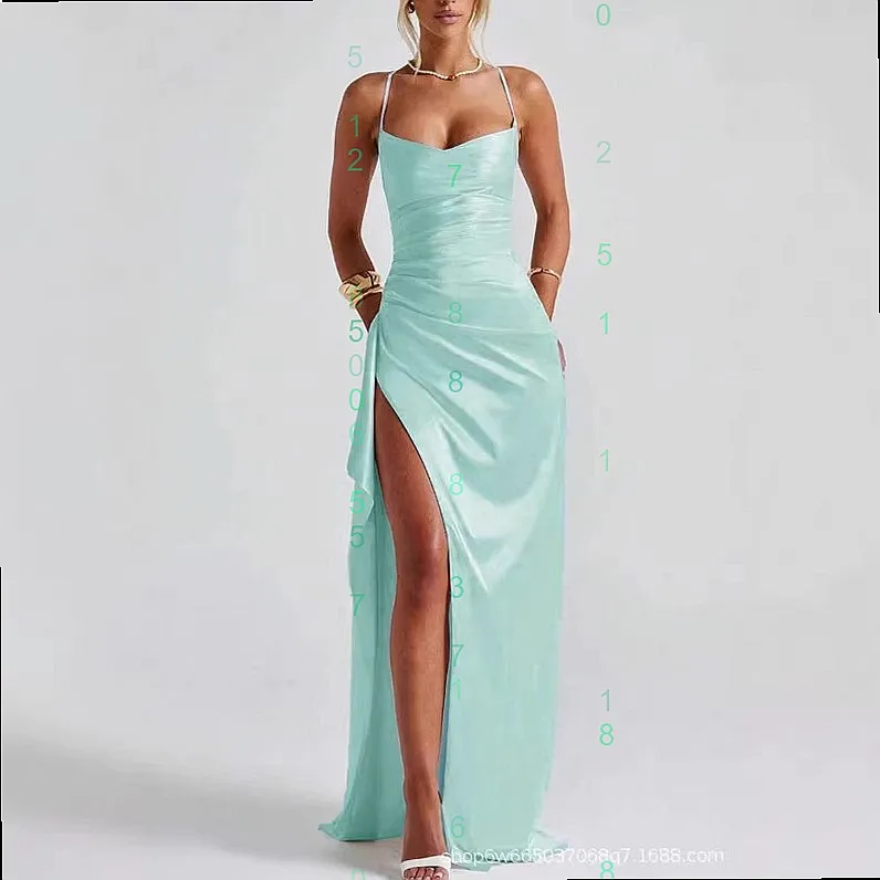 Elegant Solid Strap Long Split Off Shoulder Women Summer Dresses Sexy Bodycon Jumpsuit Playsuit Matching Set
Elegant Solid Strap Long Split Off Shoulder Women Summer Dresses Sexy Bodycon Jumpsuit Playsuit Matching Set