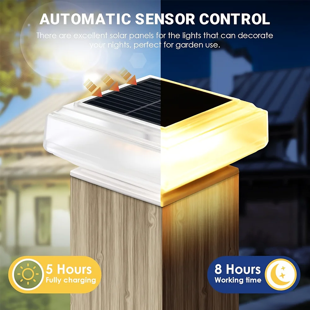 Теплый белый солнечный палубный светильник, 30 светодиодов, водонепроницаемый прозрачный абажур, квадратный столб, украшение для сада, патио, забора, лестницы, праздничные торжества
Теплый белый солнечный палубный светильник, 30 светодиодов, водонепроницаемый прозрачный абажур, квадратный столб, украшение для сада, патио, забора, лестницы, праздничные торжества