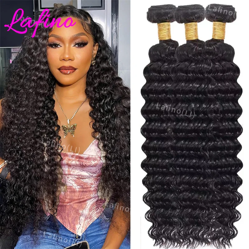 30 Inch Deep Wave Brazilian Human Hair Bundles 1/3/4 Pcs Natural Black Unprocessed Remy Hair Extensions Weave Bundles Human Hair
30 Inch Deep Wave Brazilian Human Hair Bundles 1/3/4 Pcs Natural Black Unprocessed Remy Hair Extensions Weave Bundles Human Hair