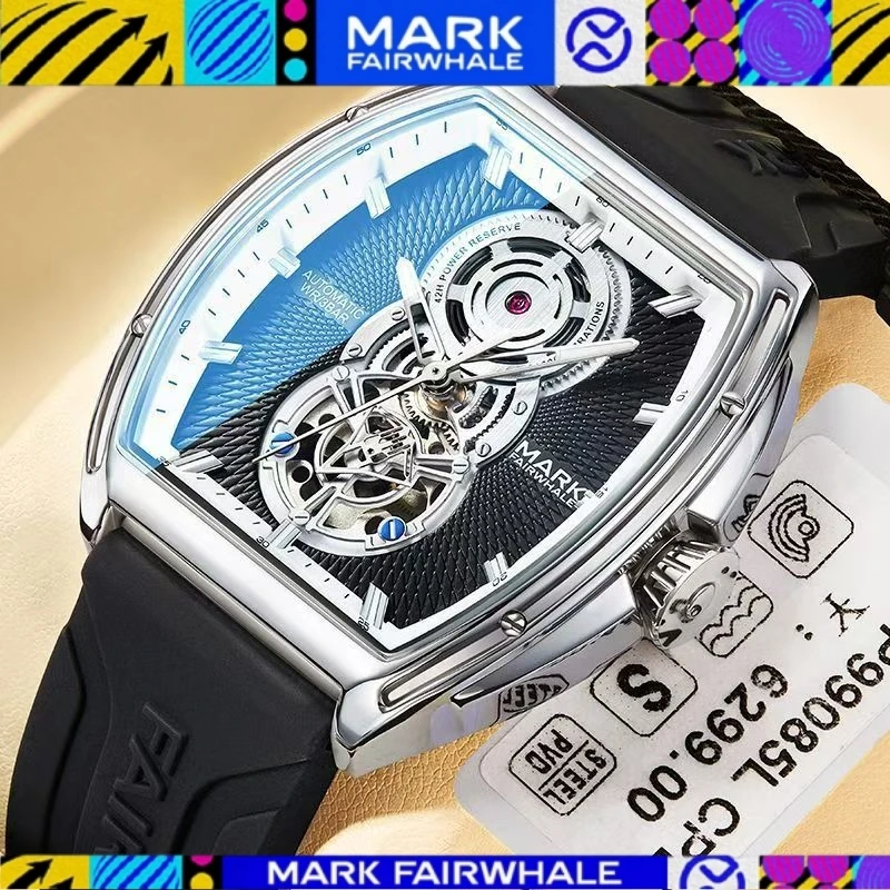 MARK FAIRWHALE 6029 Fashion Men's Watch New Automatic Movement Tonneau Metal Case Waterproof Mechanical Watch for Man Gift Box
MARK FAIRWHALE 6029 Fashion Men's Watch New Automatic Movement Tonneau Metal Case Waterproof Mechanical Watch for Man Gift Box