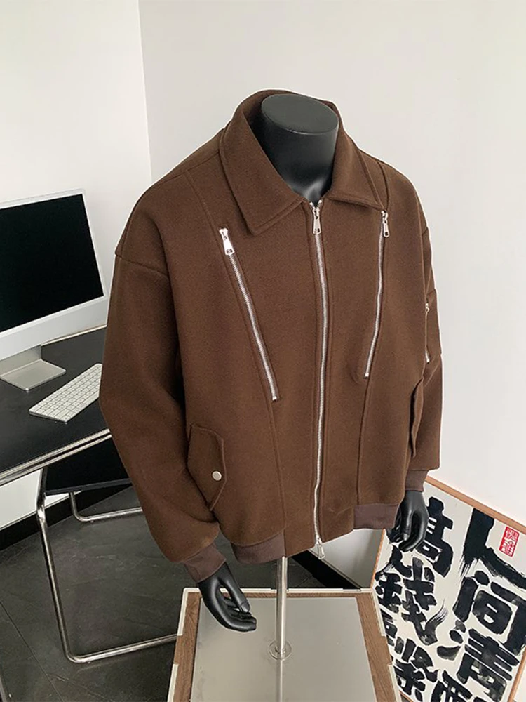 Мужское шерстяное пальто с молнией в американском ретро-стиле, весеннее, из твида, модный бренд Haome, молодежная мода
Мужское шерстяное пальто с молнией в американском ретро-стиле, весеннее, из твида, модный бренд Haome, молодежная мода